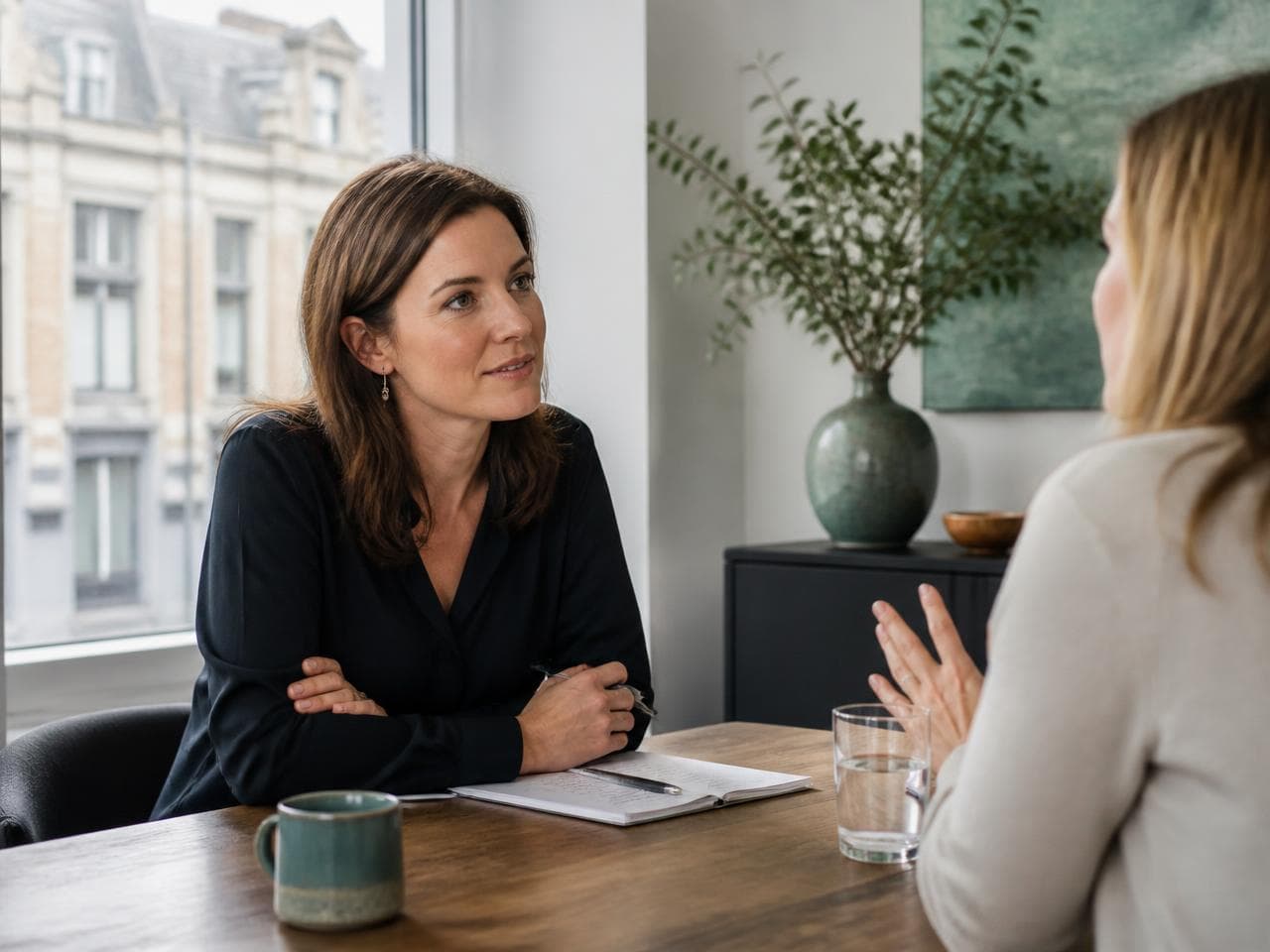 Persoonlijk gesprek tijdens autismebegeleiding